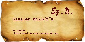 Szeiler Miklós névjegykártya