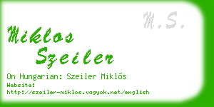 miklos szeiler business card